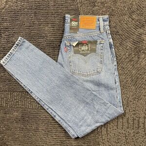 Levi's 501 Skinny Women's 26x29 Jeans Light Wash Distressed Button Fly